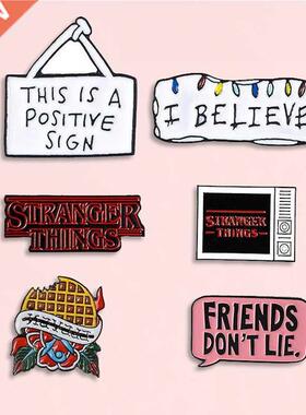 5styles Words Enamel Pin TV Stranger Thing I believe Positi