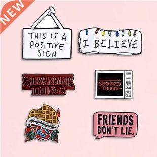 5styles Words Enamel Pin TV Stranger Thing I believe Positi