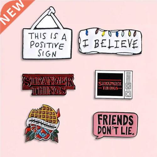 5styles Words Enamel Pin TV Stranger Thing I believe Positi