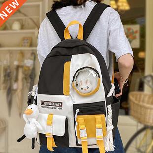 Female Harajuku Nylon Bag Kawaii Girl College Student Backpa