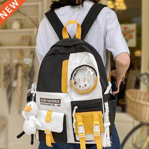 Female Harajuku Nylon Bag Kawaii Girl College Student Backpa