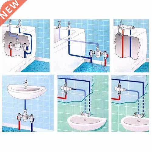 1pcs Brass G1/2 Male 3 Way Thermostatic Mixing Shower