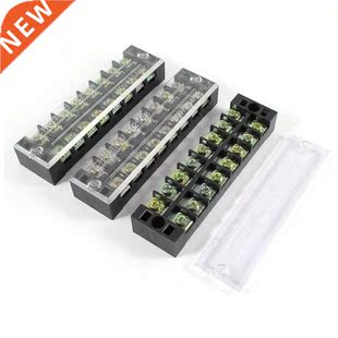 3 Pcs 600V 25A 8 Positions Dual Rows Covered Barrier Screw T