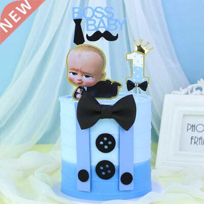 New Cute Boss Happy Birthday Cake per Cartoon Baby Boy