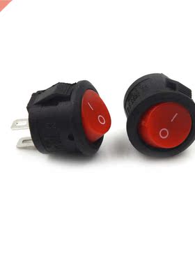 10Pcs 16mm Diameter Small Round Boat Rocker Switches Black M