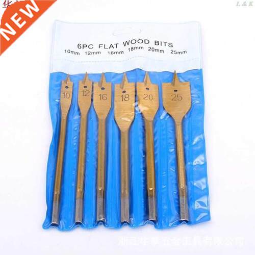 Flat Spade Drill Bits Set Titanium Coating Wood Boring Bit W