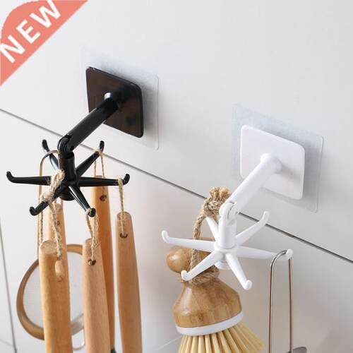 1/2pcs Kitchen Hook Free Punch Wall-mounted Spatula Storage
