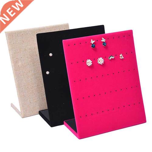 Jewelry Frame Red Black Beige Velvet Earrings Holder Earring