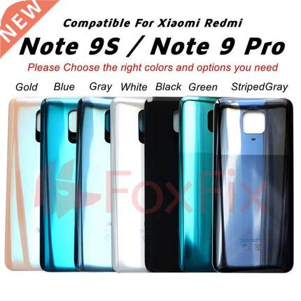 Back Glass Cover For Xiaomi Redmi Note 9 Pro Note 9S Battery