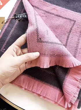 Men's and women's same faux wool velvet scarf