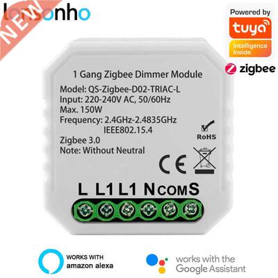Zigbee Dimmer 220V No Neutral Triac Tuya Smart Led Light Dim