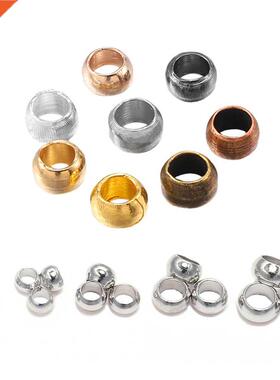 120-500pcs/lot Gold Copper Ball Crimp End Beads Dia 2 2.5 3