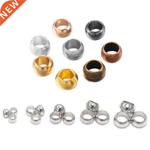 120-500pcs/lot Gold Copper Ball Crimp End Beads Dia 2 2.5 3