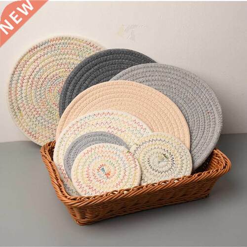 Braided Insulation Table Mats Coasters Cotton Rope Handmade