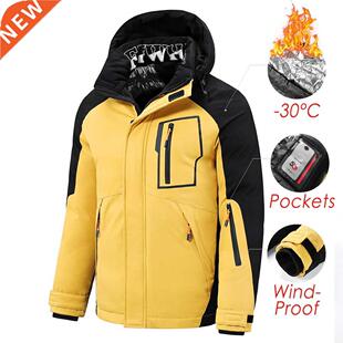 5XL Men 2022 Winter New Outwear Thick Warm Parkas Jacket Coa