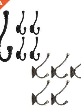 5 Pieces Wall Mounted Coat Hook Robe Hooks Cloth Hanger Rust