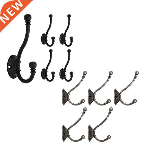 5 Pieces Wall Mounted Coat Hook Robe Hooks Cloth Hanger Rust