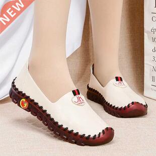 Luxury Womans Casual Loafers PU Leather Shoes Female Summer