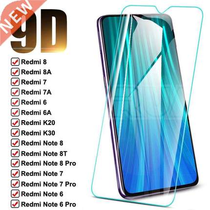 9D Protective Glass For Xiaomi Redmi Note 8T 8 7 6 Pro Tempe