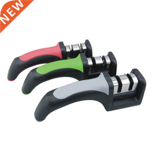 non-slip silicone base two stage ceramic Knife sharpener Kit