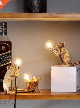 Modern Mini Resin Mouse LED Table Lamps for Living Room Bedr