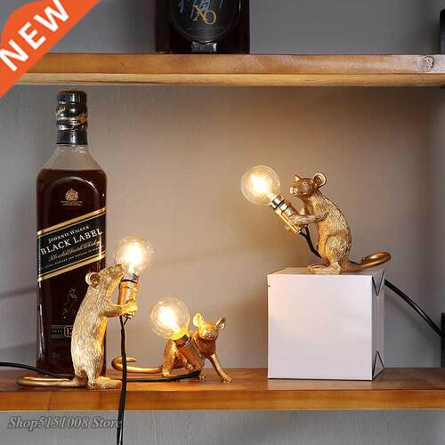 Modern Mini Resin Mouse LED Table Lamps for Living Room Bedr
