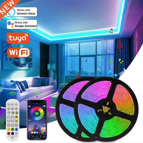 RGB Tape Tuya WiFi Smart LED Strip 12V 5050 lumiere led Ribb