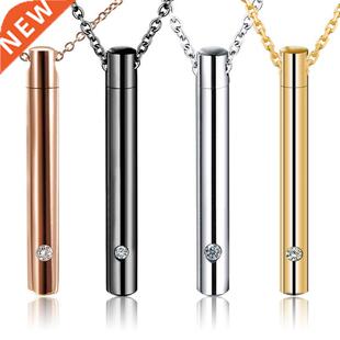 Cylnder Pet Crematon Urns Necklace Stanless Steel Ash