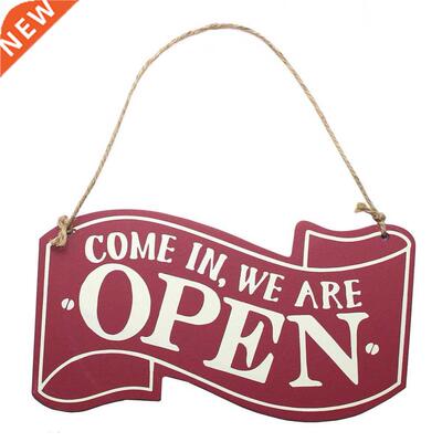Wooden Door With Rope Double-sided Plaque Durable Home