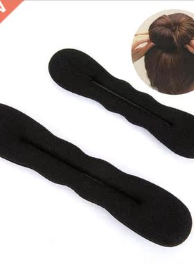 Multi size Sponge Black Hair Styling Donut Bun Curler Maker