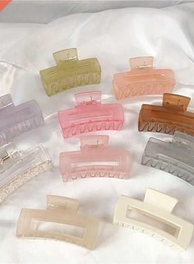 1Pc Korean Solid Hair Claws Elegant Clear Acrylic Hair Clips