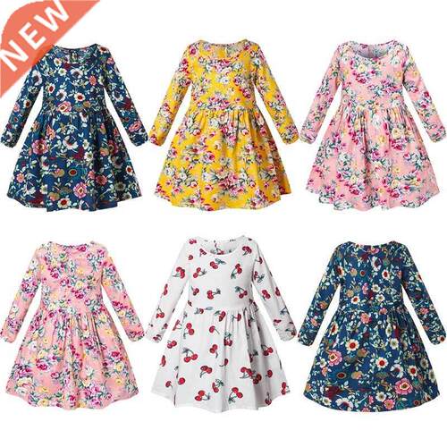 Spring Autumn Children Dresses for Girls Long Sleeve Cotton