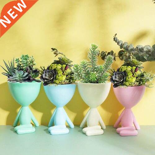 Abstract Human Shaped Flower Pot Nordic Style Empty Plant