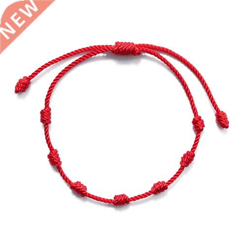 7 Knots Red String Bracelets for Protection Good Luck Amulet