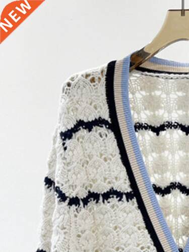 2022 Early Spring New Women Cardigan Wool Blend Knitted Top