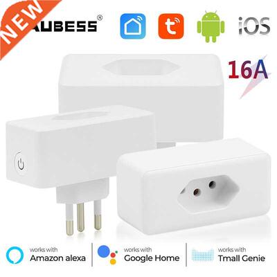 5pcs Aubess Tuya WiFi Smart Plug 10A Brazil Standard Smart