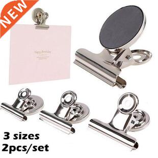 2pcs Sizes Metal Round Fridge Magnetic Stickers Clips Fridg