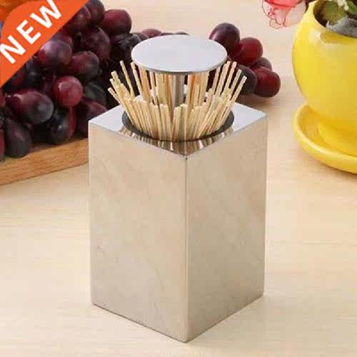 Stainless Steel Toothpick Holder Automatically Pop Up