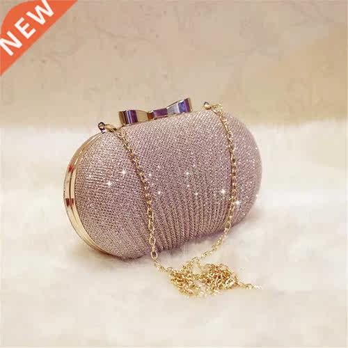 Golden Evening Clutch Bag Women Bags Wedding Shiny Handbags