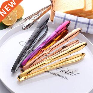 Black Ice Tongs Stainless Steel BBQ Tong Food Serving