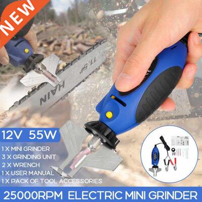 55W Electric Chain Saw Grinding 12V Machine Sharpener Chains