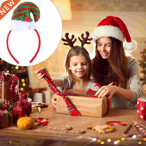 4pcs Christmas Festival Hair Accessories Sequin Hat