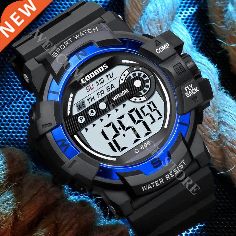 cool luminous men sport watch high-end silicone strap milita