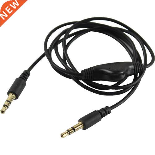 2Pcs 3.5mm M/M Stereo Extension Cable Cord With Volume Contr
