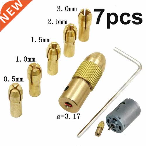 7pcs/Set High Quality Brass Mini Drill Chuck 0.5 /1.0/ 1.5/