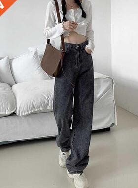 Woman Jeans High Waist Clothes Wide Leg Denim Clothing Blue