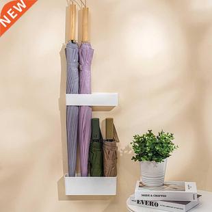 Wall Mounted Umbrella Stand Puncture Free Storage Shelf Rack