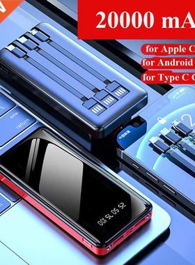20000mAh Power Bank For iPhone 12 Xiaomi Huawei Samsung Powe