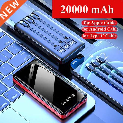 20000mAh Power Bank For iPhone 12 Xiaomi Huawei Samsung Powe