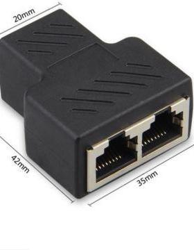 Qaulity Core 1 To 2 LAN RJ45 Connector Network Cable Splitt